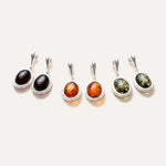 Cherry Red Amber Quintessence Dangle Earrings — Baltic amber and sterling silver jewellery by Baltic Beauty