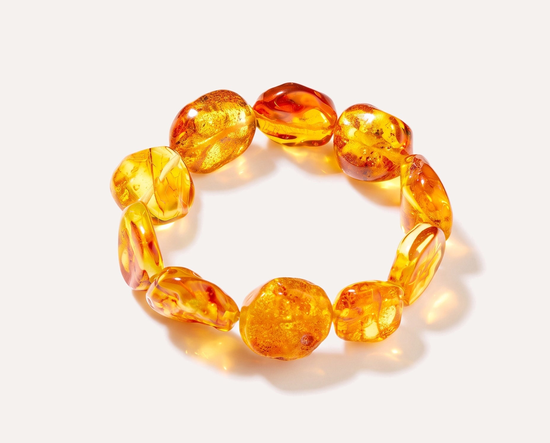 Chunky Cognac Amber Bracelet — Baltic amber and sterling silver jewellery by Baltic Beauty