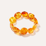 Chunky Cognac Amber Bracelet — Baltic amber and sterling silver jewellery by Baltic Beauty