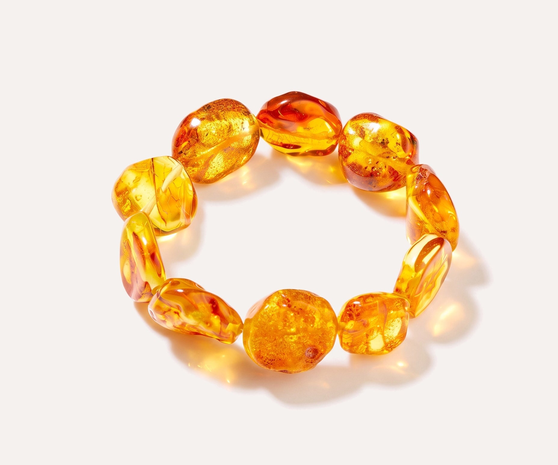 Chunky Cognac Amber Bracelet — Baltic amber and sterling silver jewellery by Baltic Beauty