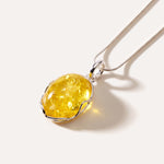Citrus Tidal Pendant Necklace — Baltic amber and sterling silver jewellery by Baltic Beauty