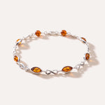 Classic Amber Infinity Bracelet — Baltic amber and sterling silver jewellery by Baltic Beauty