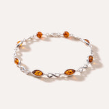 Classic Amber Infinity Bracelet — Baltic amber and sterling silver jewellery by Baltic Beauty