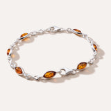 Classic Amber Infinity Bracelet — Baltic amber and sterling silver jewellery by Baltic Beauty