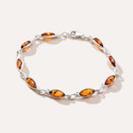 Classic Amber Leaf Bracelet — Baltic amber and sterling silver jewellery by Baltic Beauty