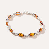 Classic Amber Leaf Bracelet — Baltic amber and sterling silver jewellery by Baltic Beauty