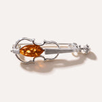 Classic Amber Violin Brooch — Baltic amber and sterling silver jewellery by Baltic Beauty