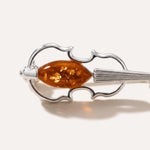 Classic Amber Violin Brooch — Baltic amber and sterling silver jewellery by Baltic Beauty