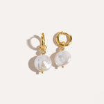 Classic Huggie Pearl Earrings — Baltic amber and sterling silver jewellery by Baltic Beauty