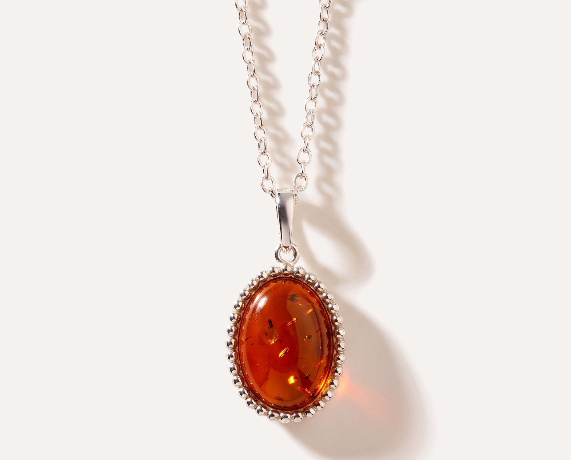 Classic Quintessence Amber Pendant — Baltic amber and sterling silver jewellery by Baltic Beauty