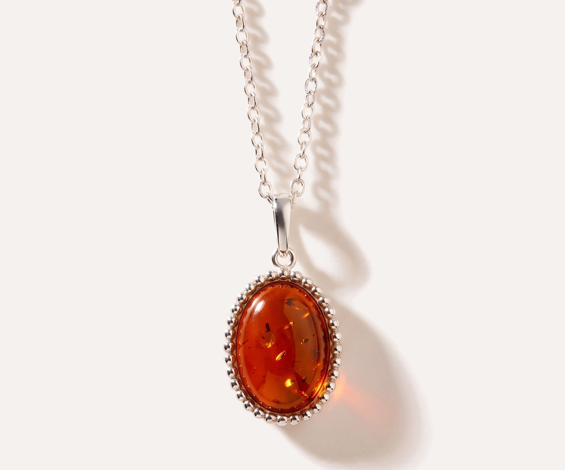 Classic Quintessence Amber Pendant — Baltic amber and sterling silver jewellery by Baltic Beauty