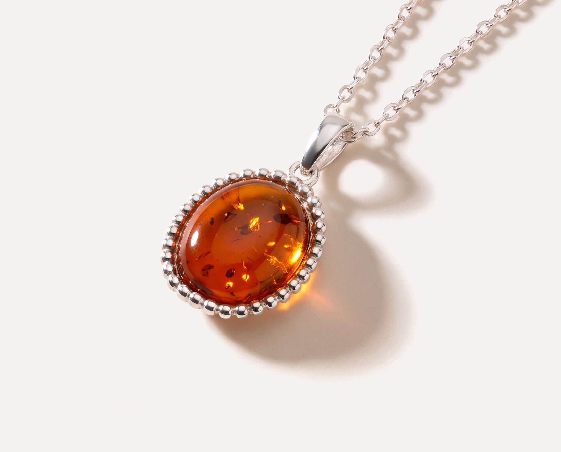 Classic Quintessence Amber Pendant — Baltic amber and sterling silver jewellery by Baltic Beauty