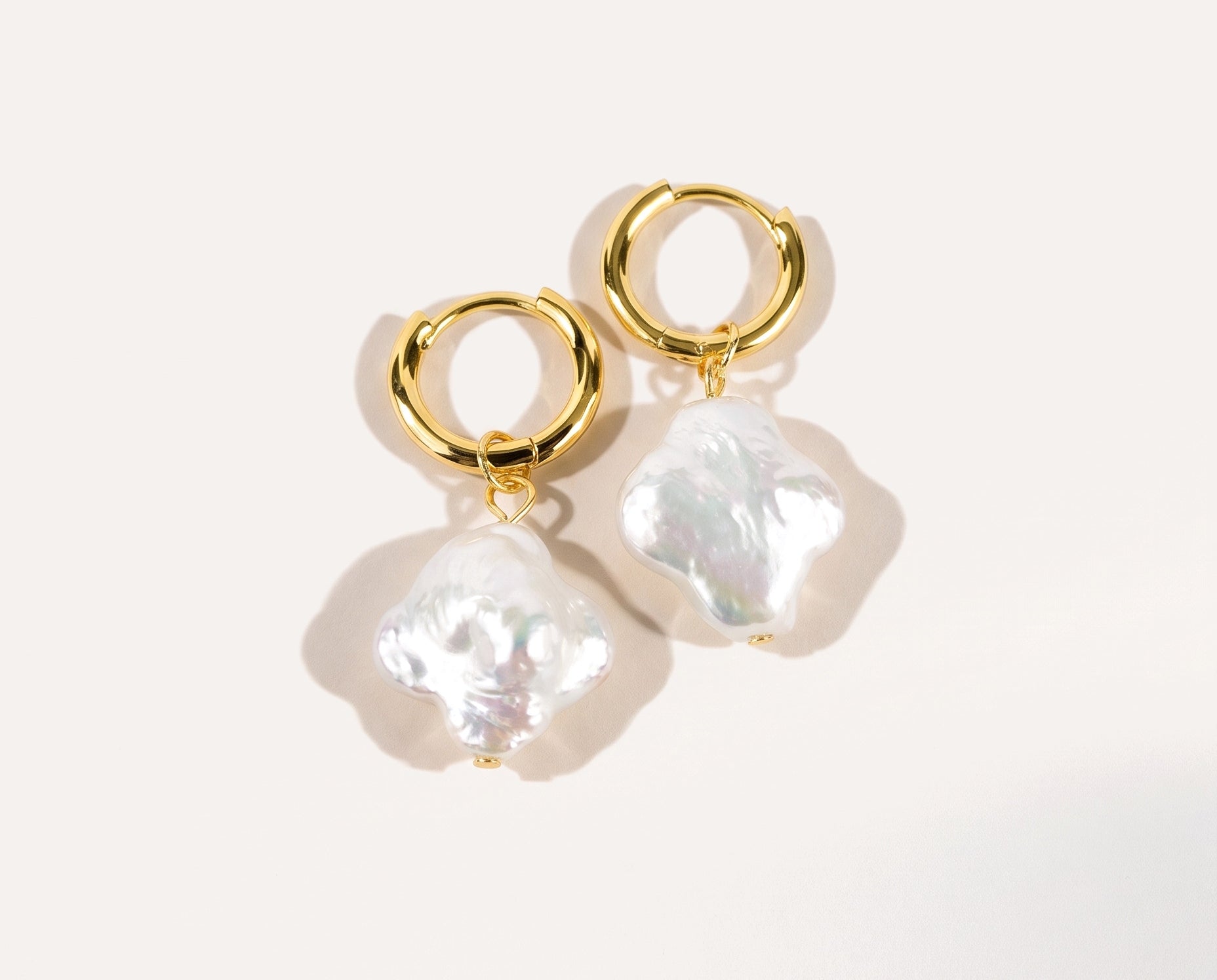 Clover Pearl Earrings — Baltic amber and sterling silver jewellery by Baltic Beauty