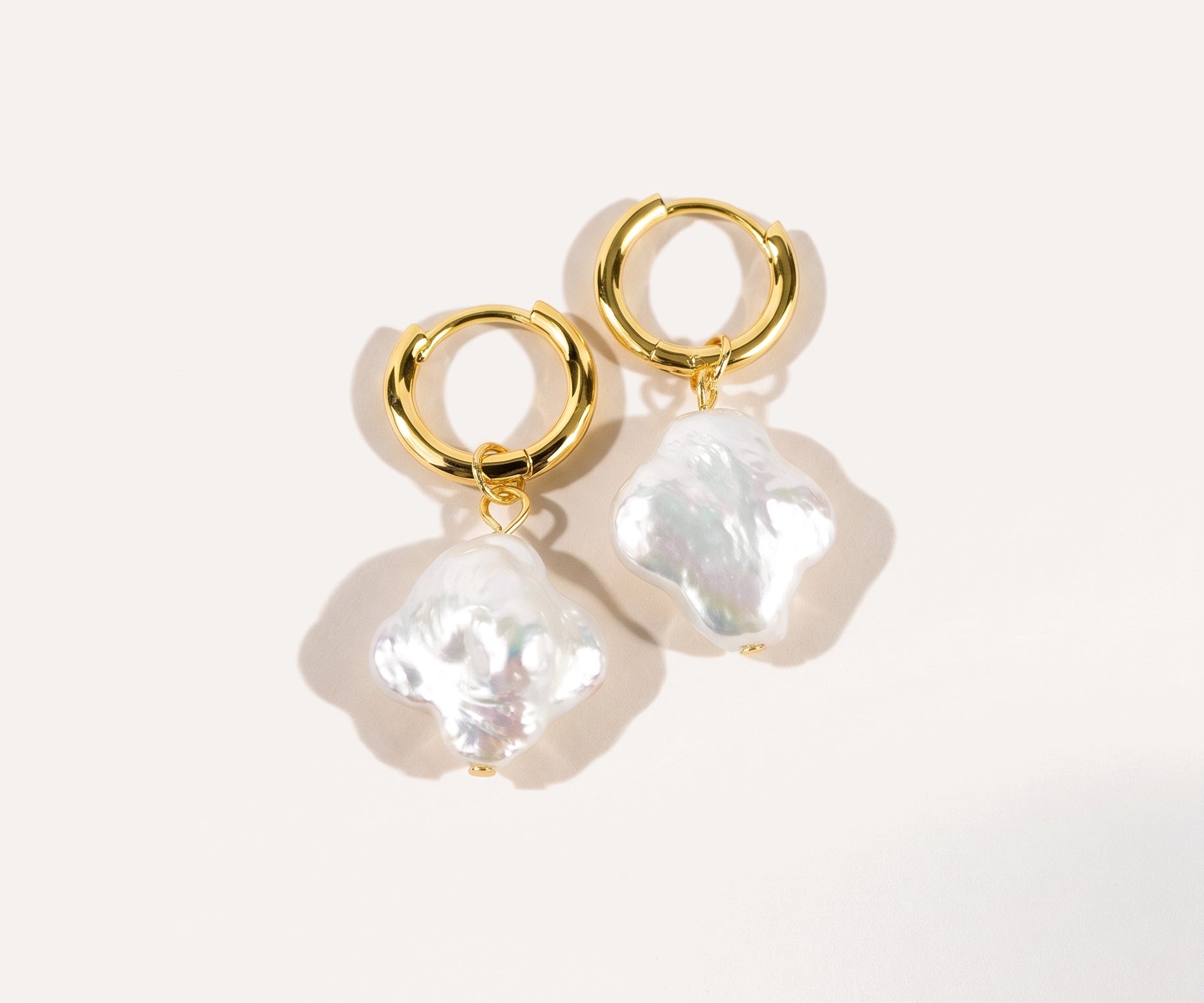 Clover Pearl Earrings — Baltic amber and sterling silver jewellery by Baltic Beauty