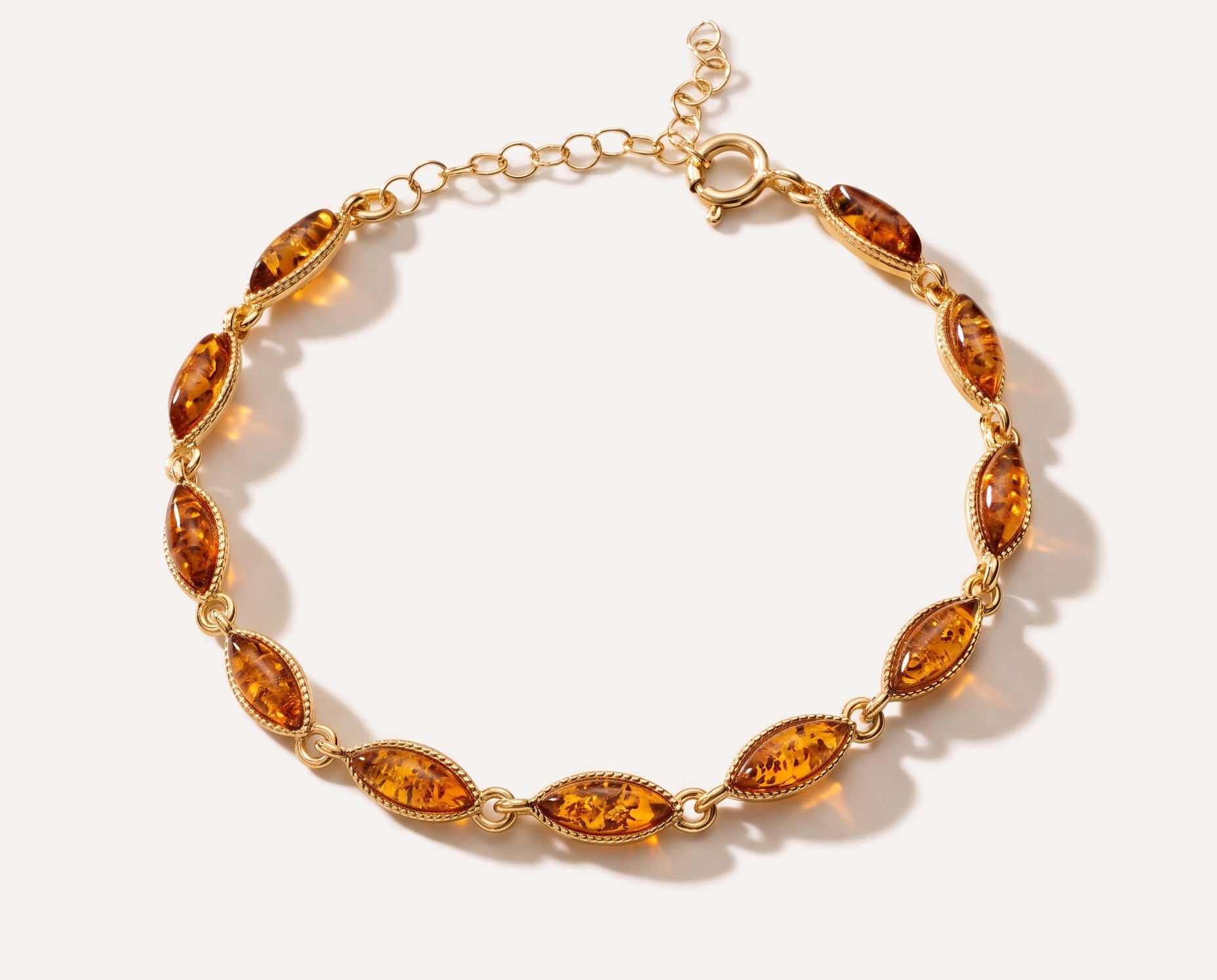 Dainty Amber and Gold Plated Silver Bracelet — Baltic amber and sterling silver jewellery by Baltic Beauty