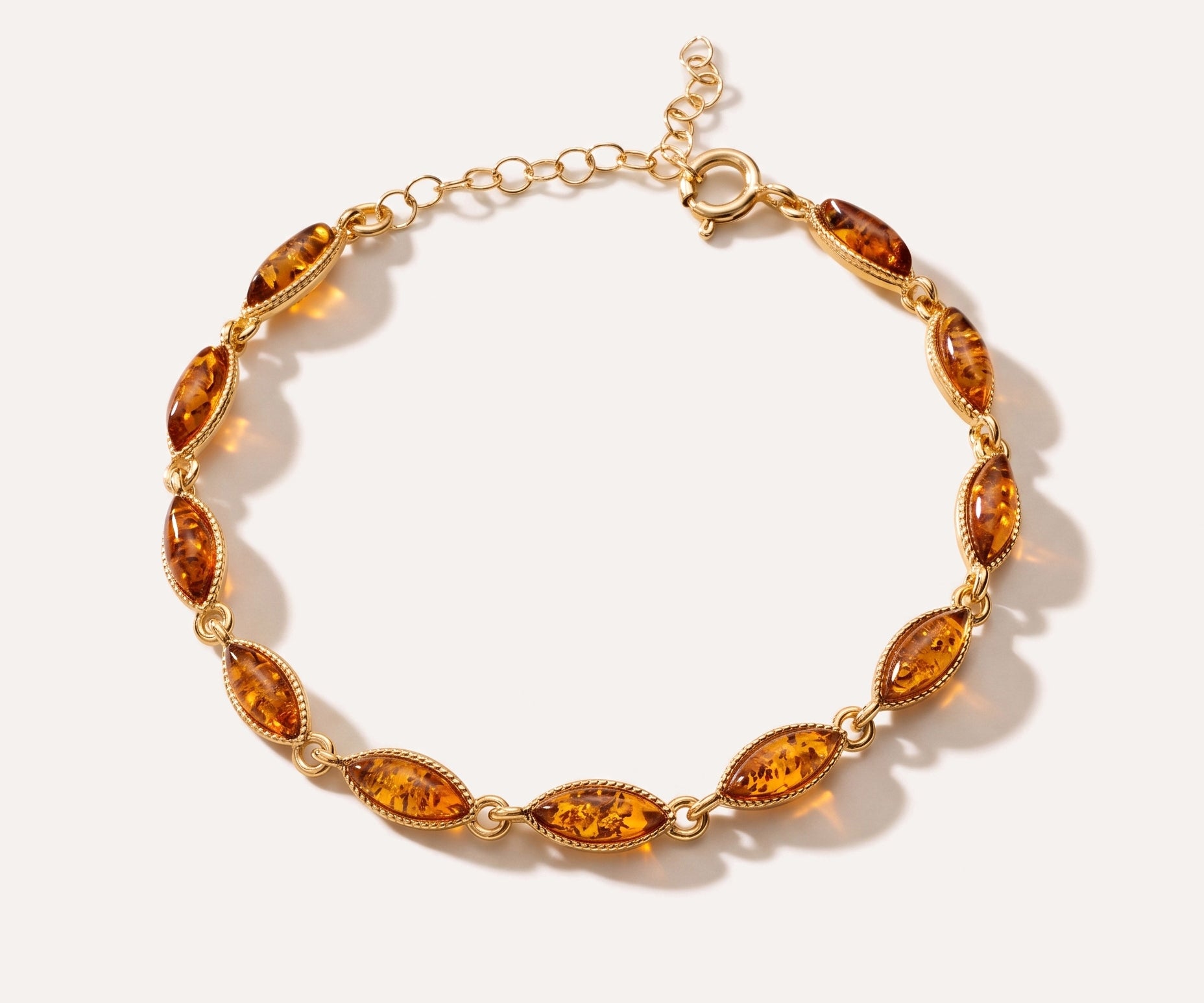 Dainty Amber and Gold Plated Silver Bracelet — Baltic amber and sterling silver jewellery by Baltic Beauty
