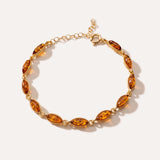 Dainty Amber and Gold Plated Silver Bracelet — Baltic amber and sterling silver jewellery by Baltic Beauty
