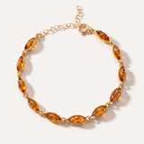 Dainty Amber and Gold Plated Silver Bracelet — Baltic amber and sterling silver jewellery by Baltic Beauty