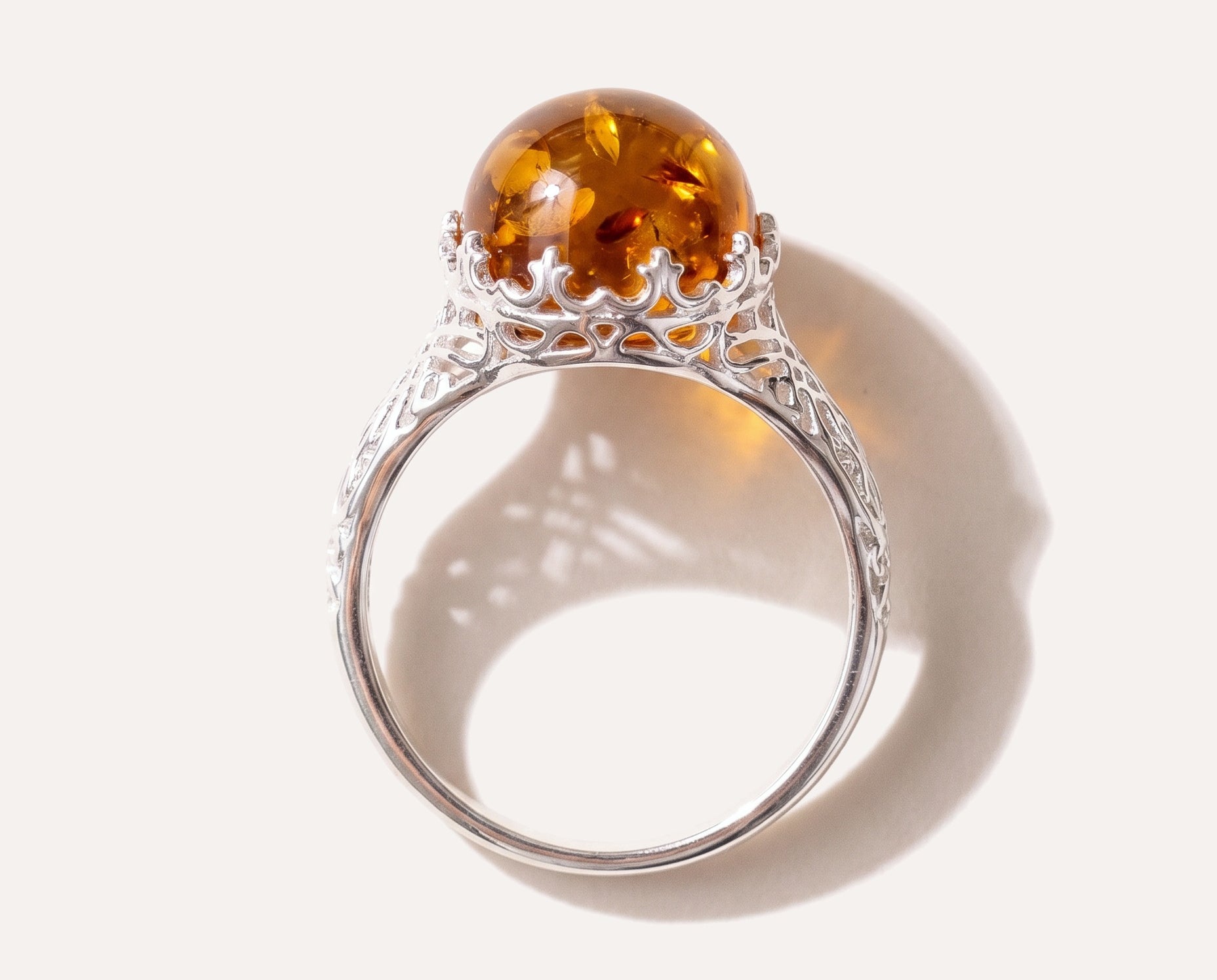 Princess Crown Amber Ring — Baltic amber and sterling silver jewellery by Baltic Beauty