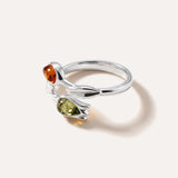 Two Tone Amber Tulip Ring — Baltic amber and sterling silver jewellery by Baltic Beauty