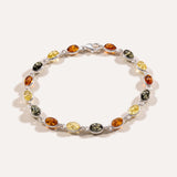 Dainty Multicolour Amber Bracelet — Baltic amber and sterling silver jewellery by Baltic Beauty