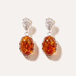 Demi Amber Drop Earrings — Baltic amber and sterling silver jewellery by Baltic Beauty