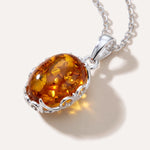 Demi Amber Drop Pendant — Baltic amber and sterling silver jewellery by Baltic Beauty