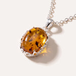 Demi Amber Drop Pendant — Baltic amber and sterling silver jewellery by Baltic Beauty