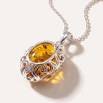 Demi Amber Drop Pendant — Baltic amber and sterling silver jewellery by Baltic Beauty