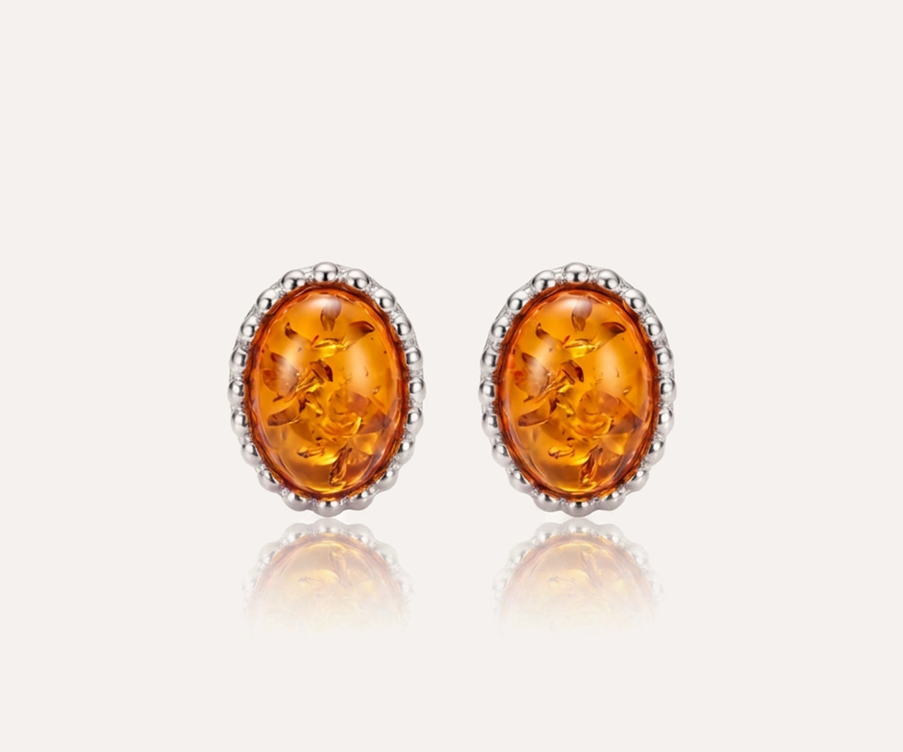 Demi Stud Amber Earrings — Baltic amber and sterling silver jewellery by Baltic Beauty