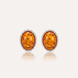 Demi Stud Amber Earrings — Baltic amber and sterling silver jewellery by Baltic Beauty