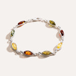 Elegant Multicolour Stone Bracelet — Baltic amber and sterling silver jewellery by Baltic Beauty