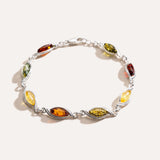Elegant Multicolour Stone Bracelet — Baltic amber and sterling silver jewellery by Baltic Beauty