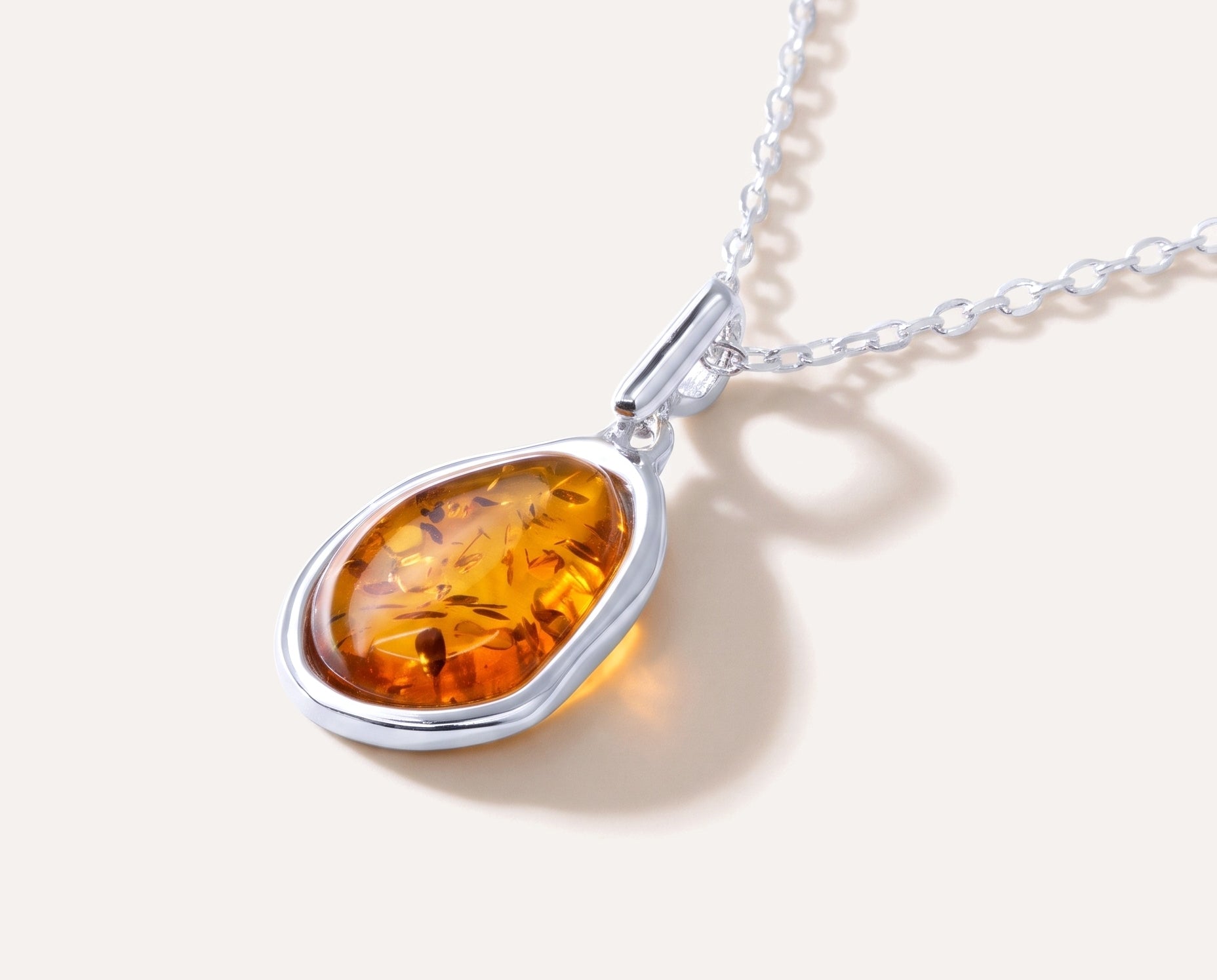 Amber ELEMENT Pendant Necklace — Baltic amber and sterling silver jewellery by Baltic Beauty