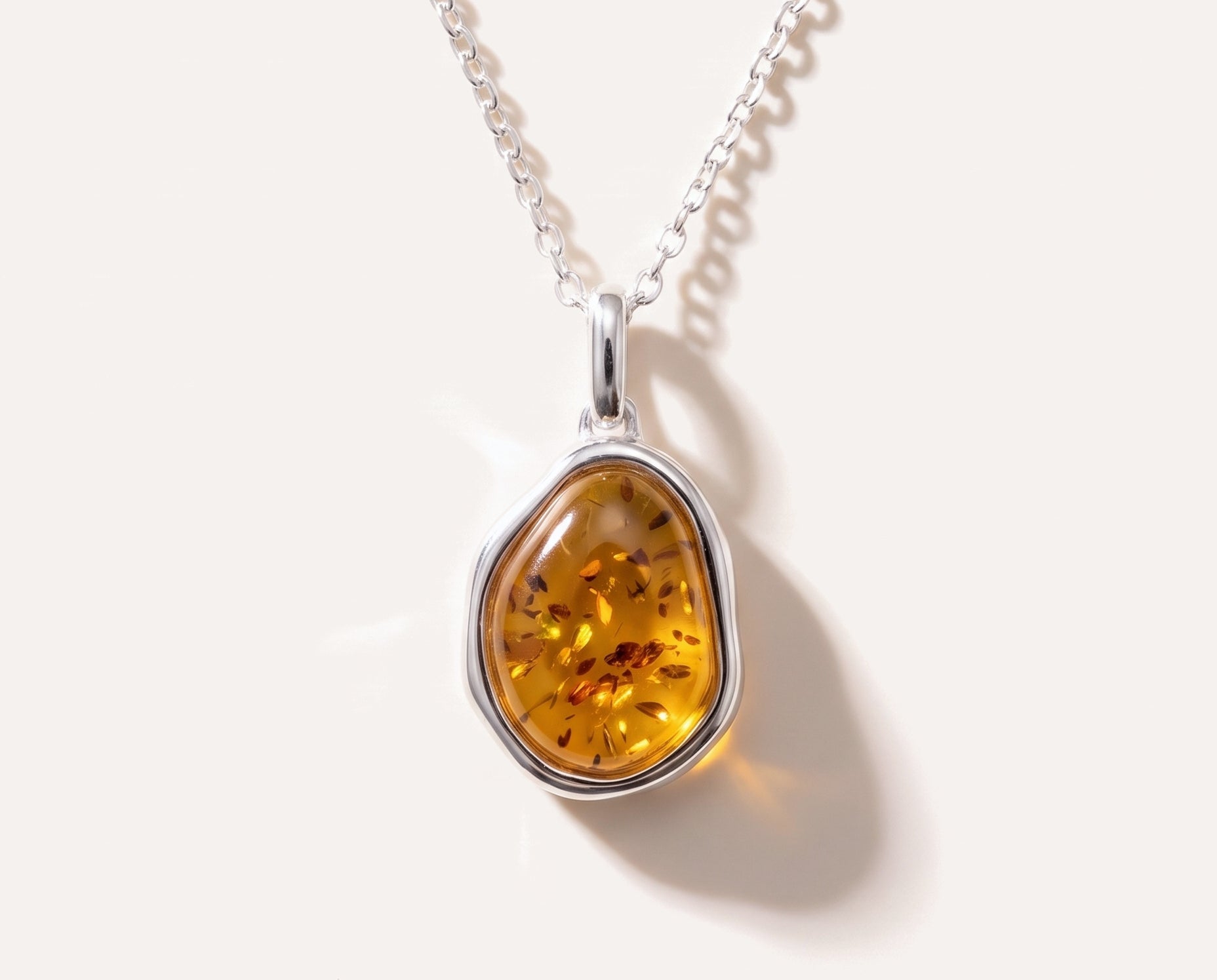 Amber ELEMENT Pendant Necklace — Baltic amber and sterling silver jewellery by Baltic Beauty