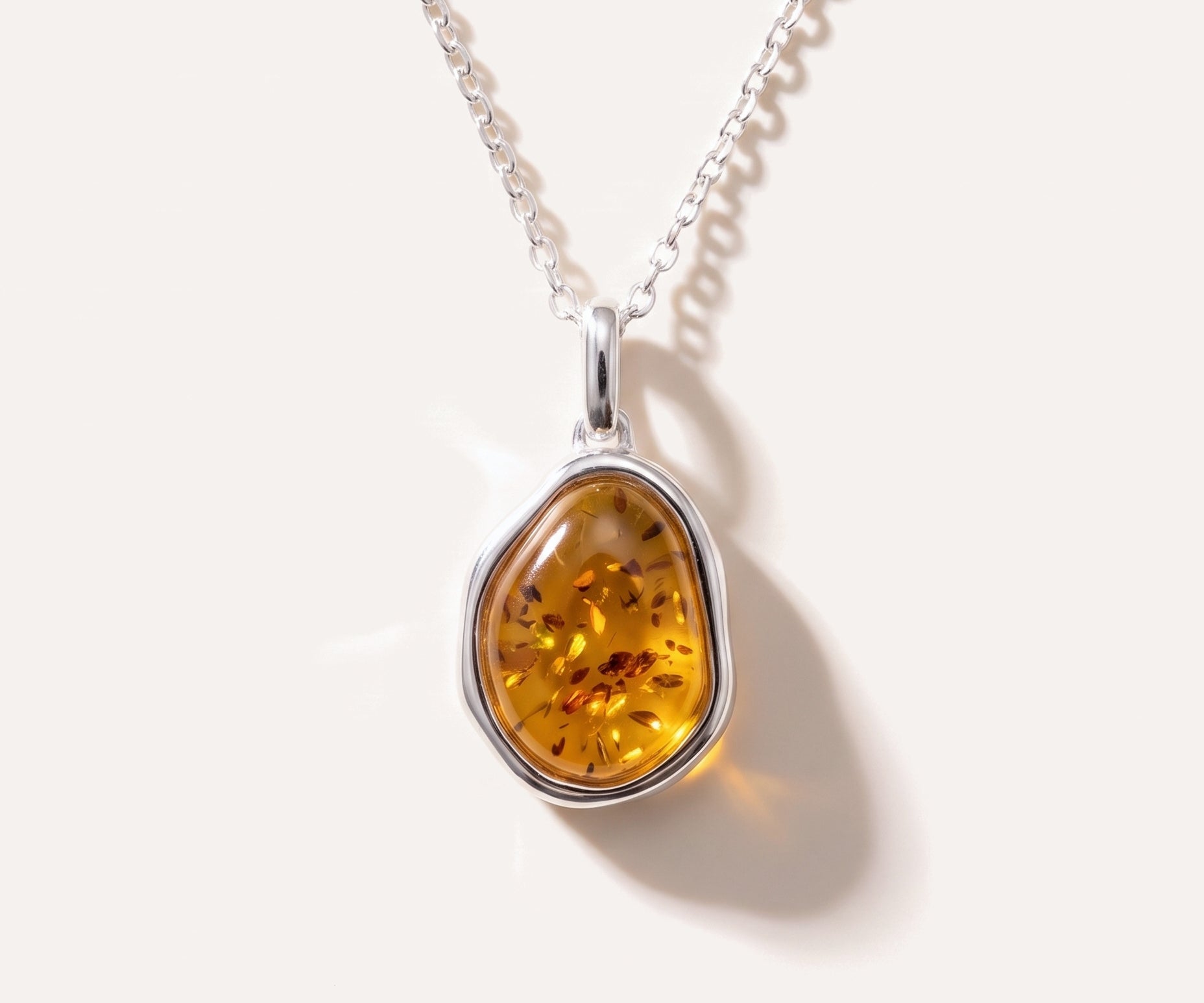 Amber ELEMENT Pendant Necklace — Baltic amber and sterling silver jewellery by Baltic Beauty