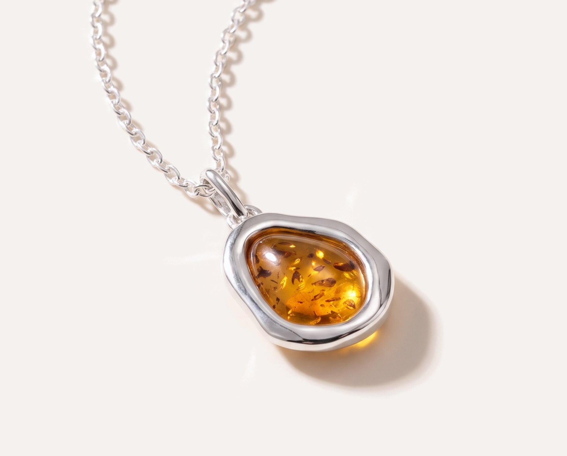 Amber ELEMENT Pendant Necklace — Baltic amber and sterling silver jewellery by Baltic Beauty