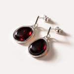 Cherry Amber ELEMENTS Drop Earrings — Baltic amber and sterling silver jewellery by Baltic Beauty