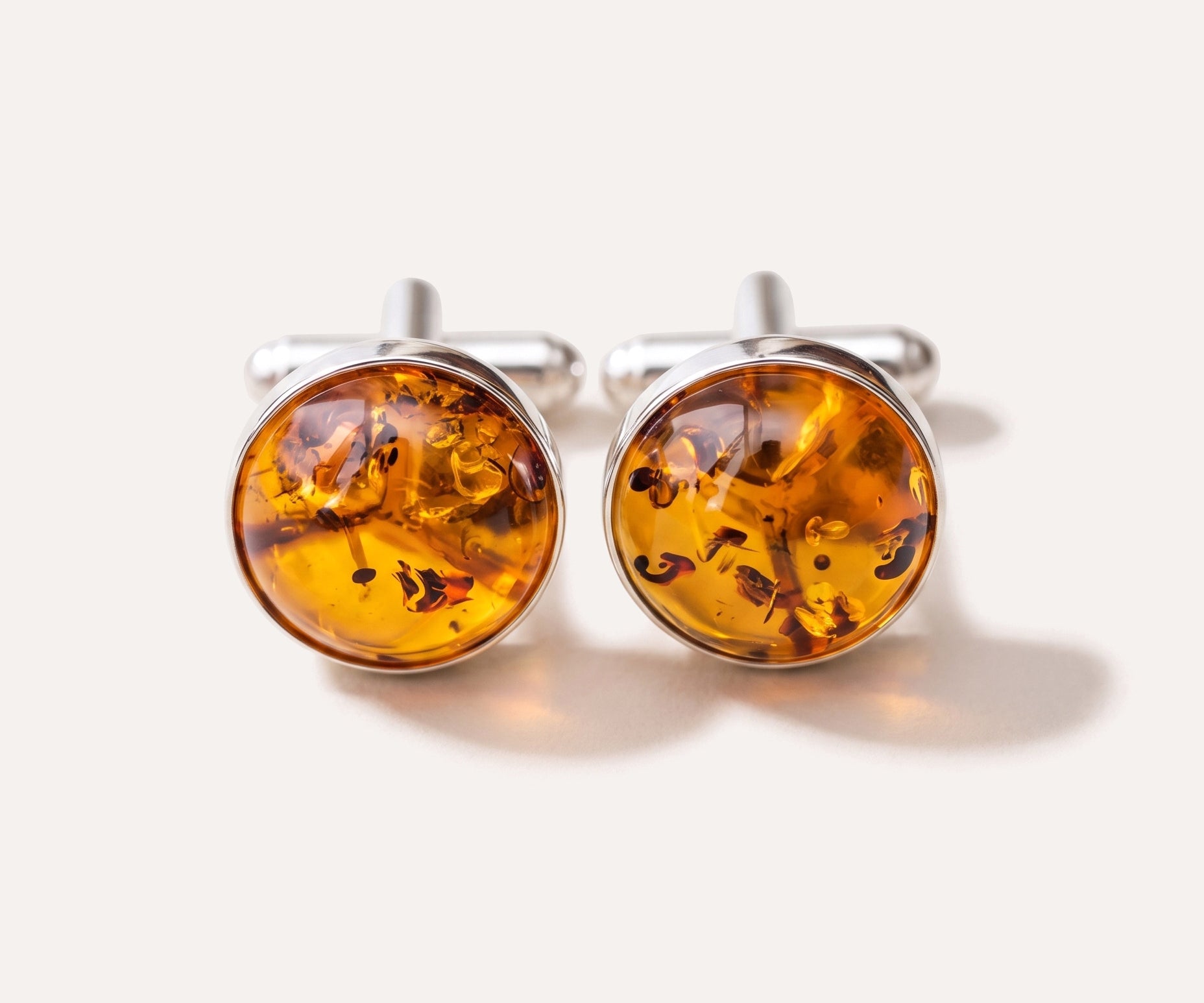 ESSENTIALS Amber Cufflinks — Baltic amber and sterling silver jewellery by Baltic Beauty