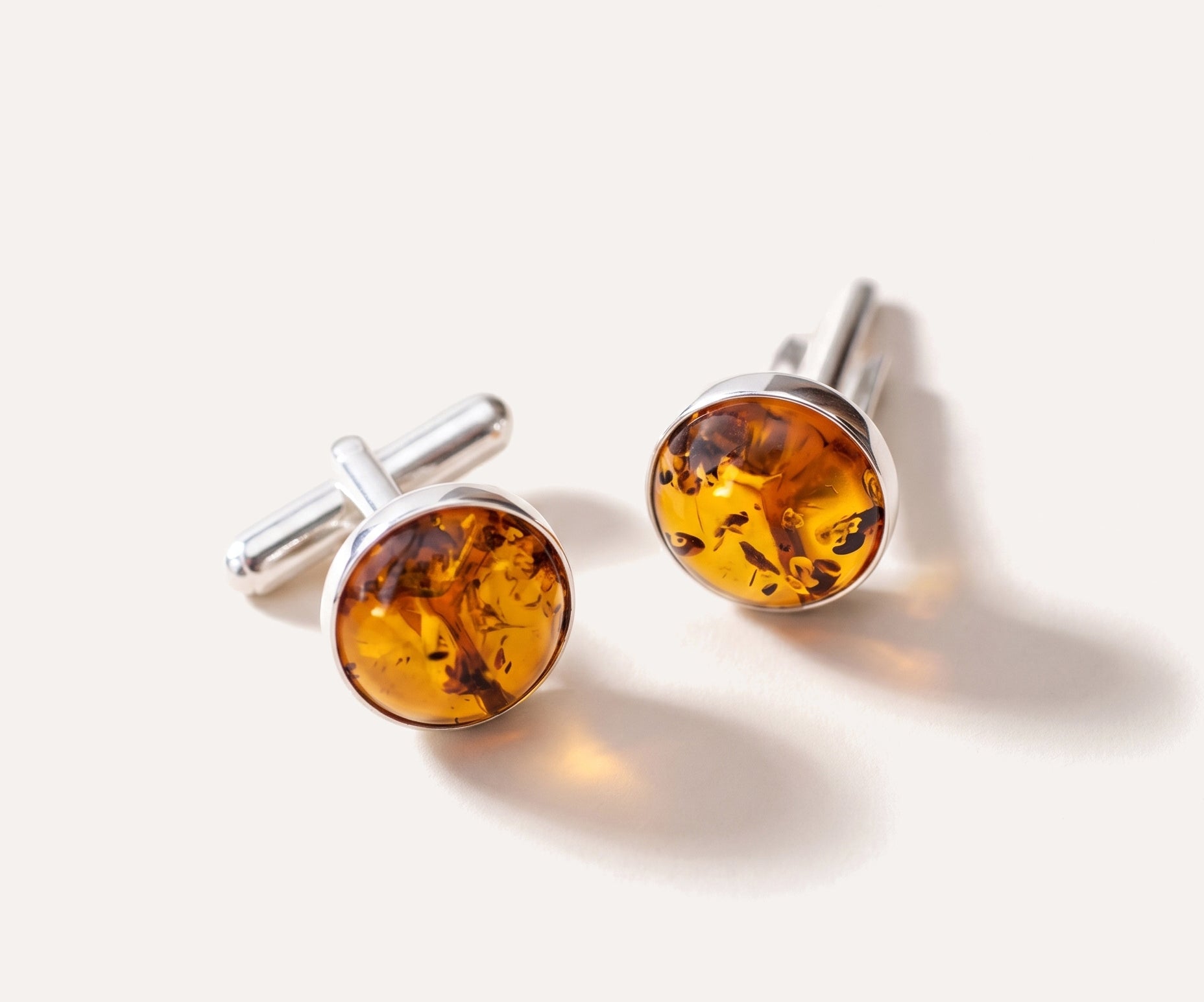 ESSENTIALS Amber Cufflinks — Baltic amber and sterling silver jewellery by Baltic Beauty