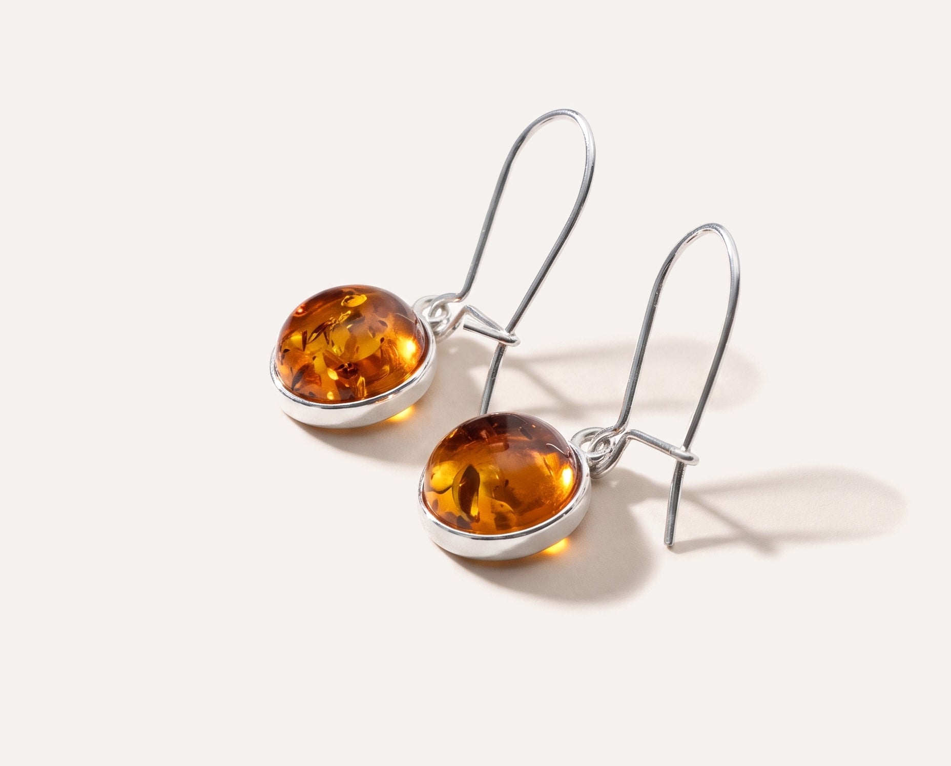 ESSENTIALS Amber Drop Earrings — Baltic amber and sterling silver jewellery by Baltic Beauty