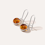 ESSENTIALS Amber Drop Earrings — Baltic amber and sterling silver jewellery by Baltic Beauty