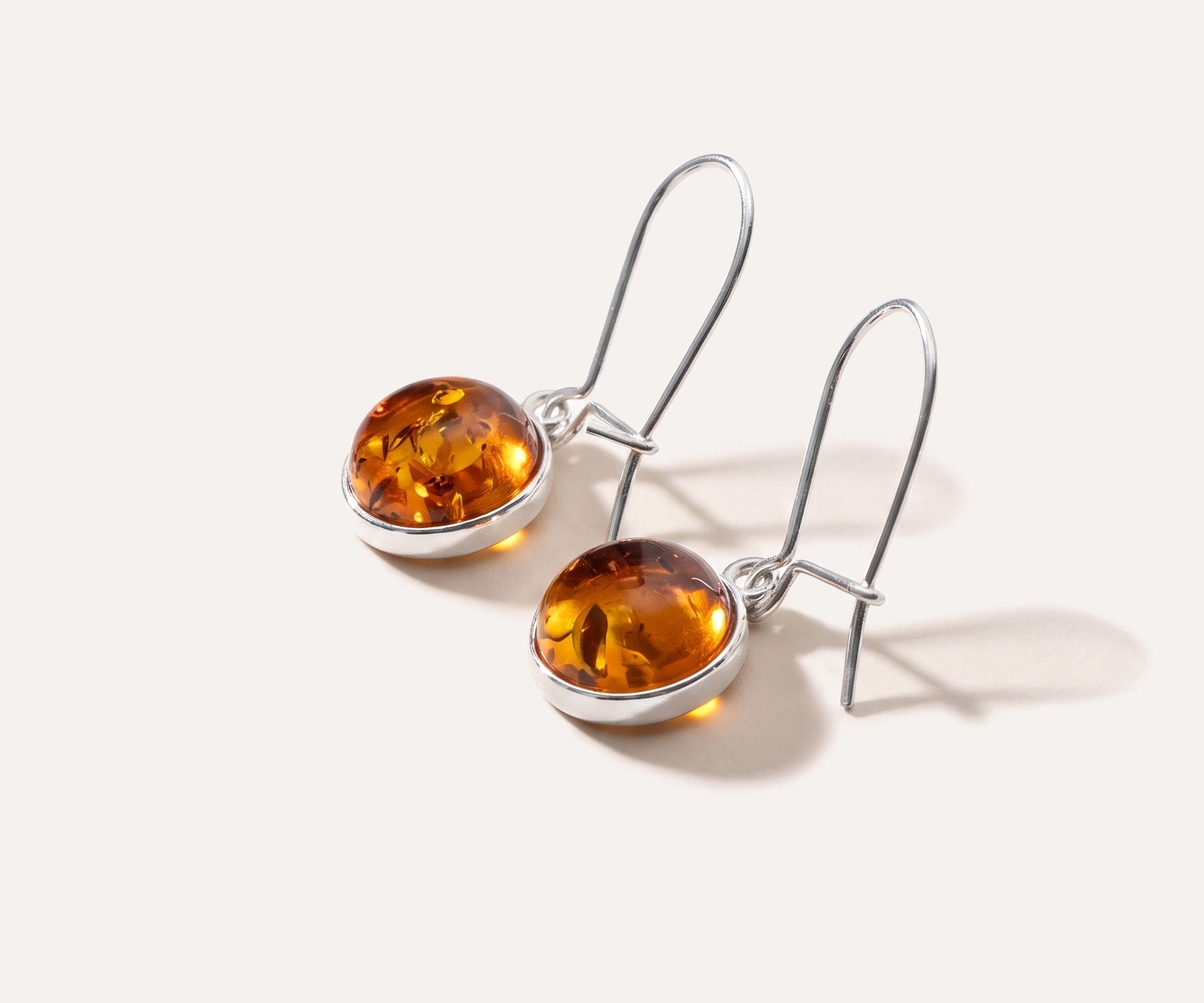 ESSENTIALS Amber Drop Earrings — Baltic amber and sterling silver jewellery by Baltic Beauty