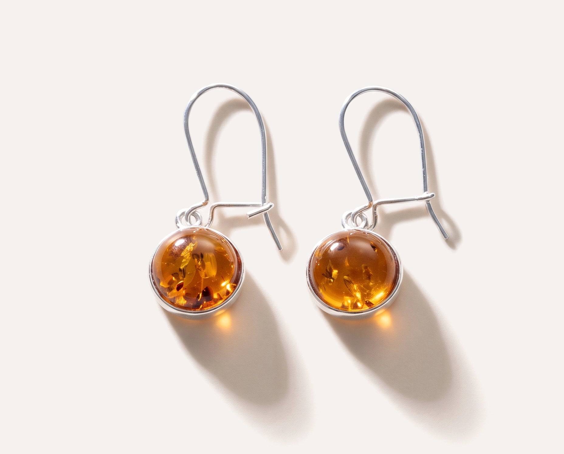 ESSENTIALS Amber Drop Earrings — Baltic amber and sterling silver jewellery by Baltic Beauty