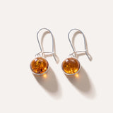 ESSENTIALS Amber Drop Earrings — Baltic amber and sterling silver jewellery by Baltic Beauty