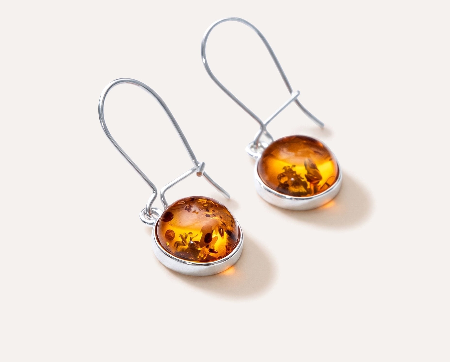 ESSENTIALS Amber Drop Earrings — Baltic amber and sterling silver jewellery by Baltic Beauty