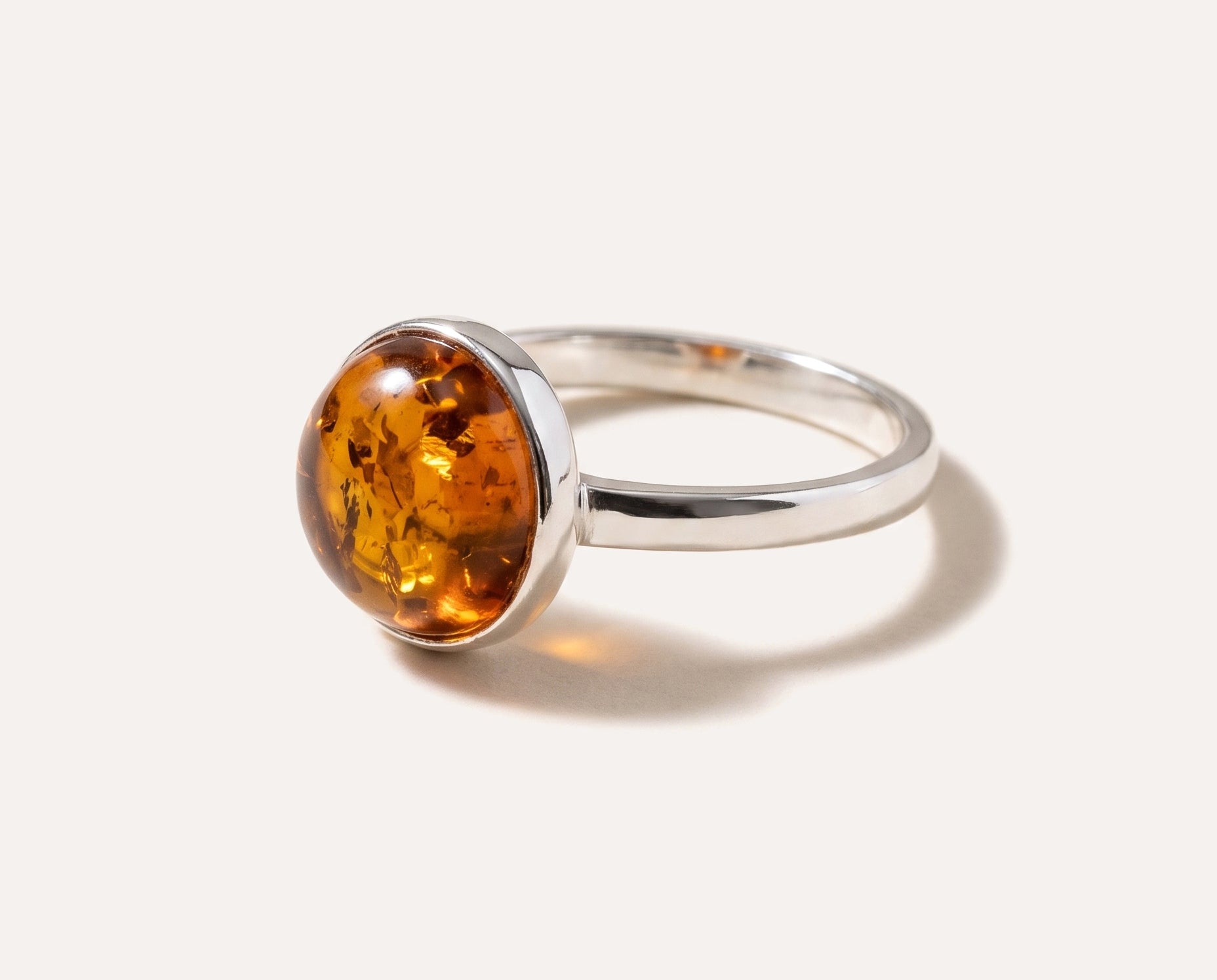 ESSENTIALS Amber Solitaire Ring — Baltic amber and sterling silver jewellery by Baltic Beauty