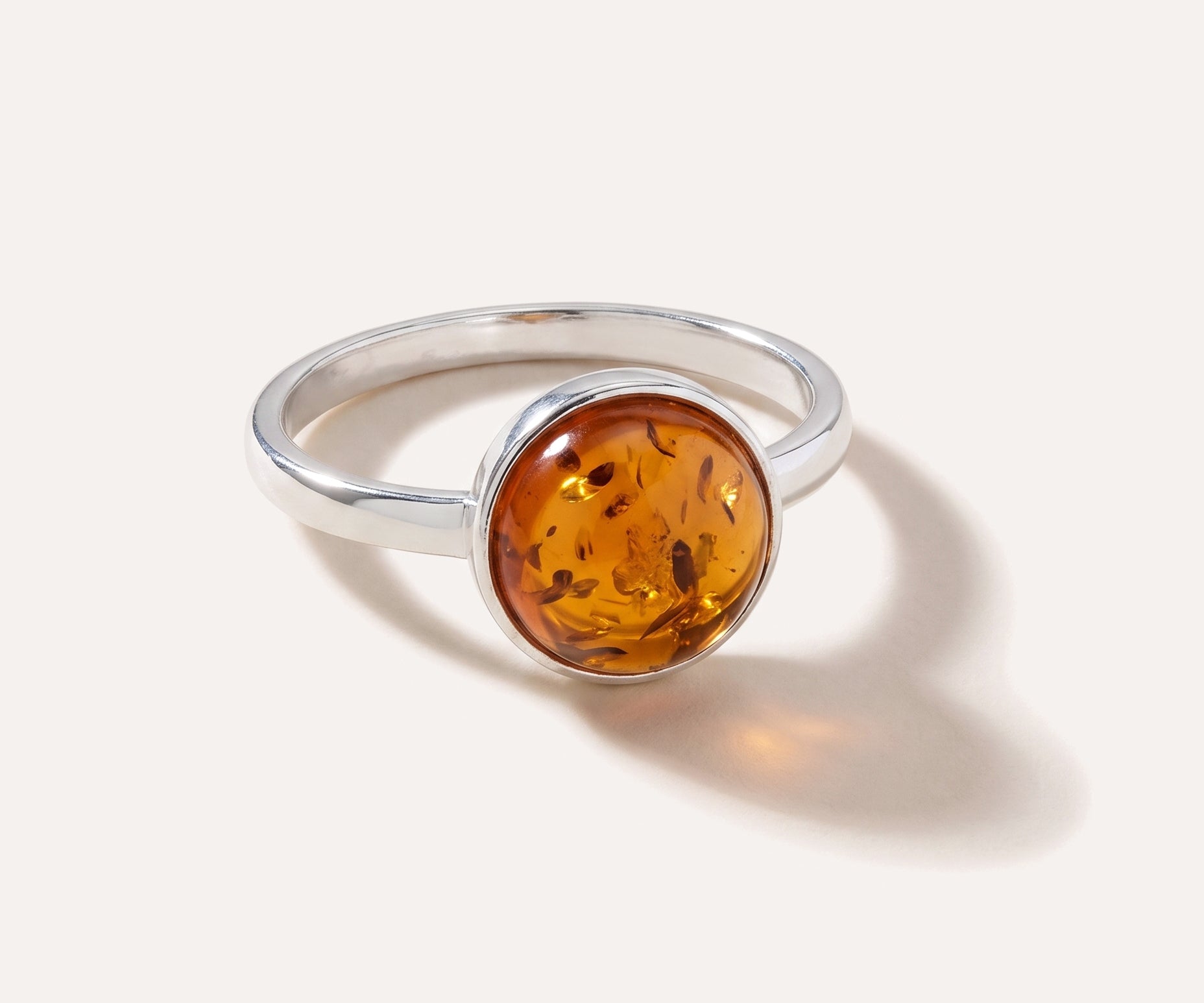 ESSENTIALS Amber Solitaire Ring — Baltic amber and sterling silver jewellery by Baltic Beauty