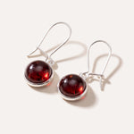 ESSENTIALS Cherry Red Amber Drop Earrings — Baltic amber and sterling silver jewellery by Baltic Beauty