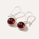 ESSENTIALS Cherry Red Amber Drop Earrings — Baltic amber and sterling silver jewellery by Baltic Beauty